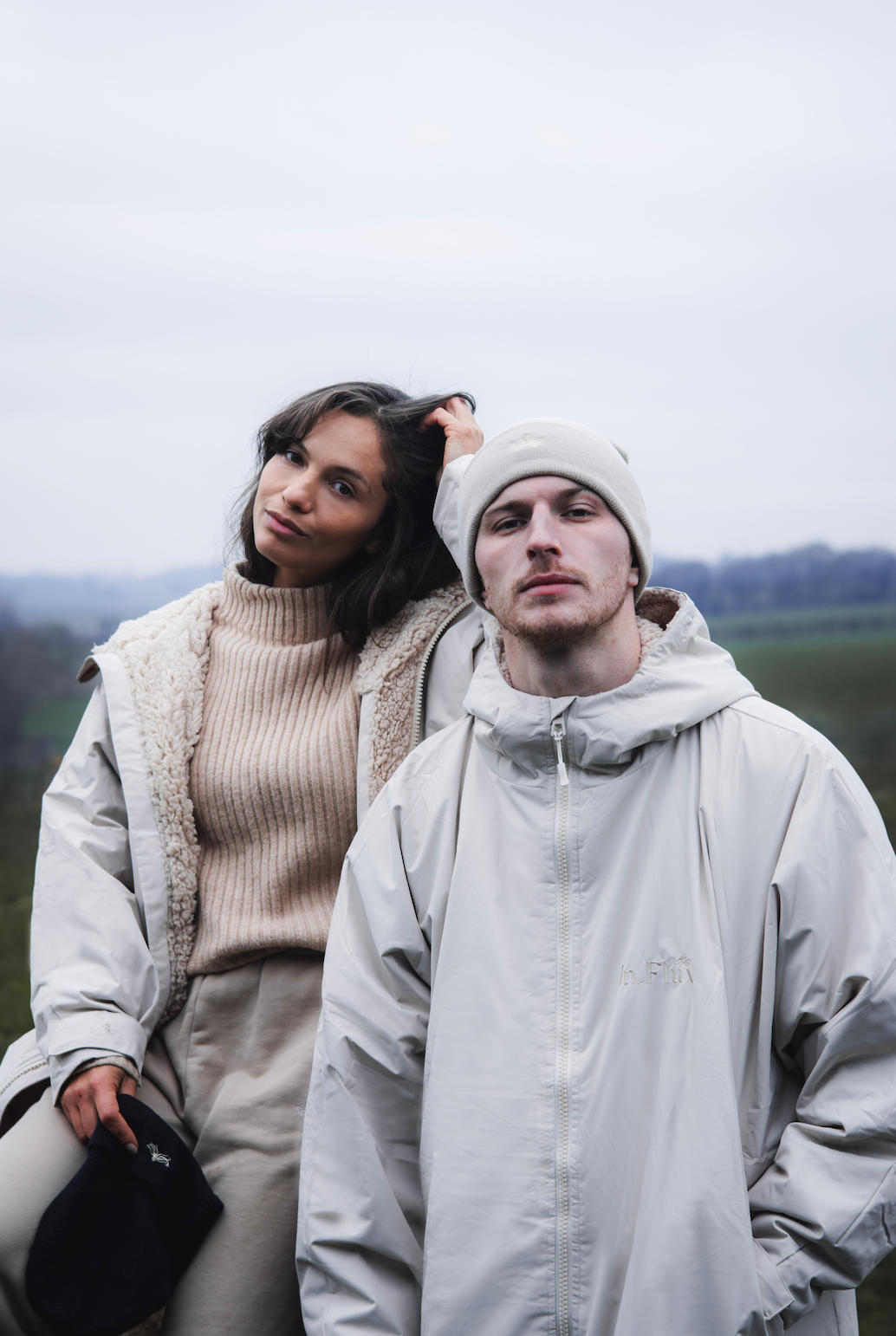 In.Flux Coat Robe Beige