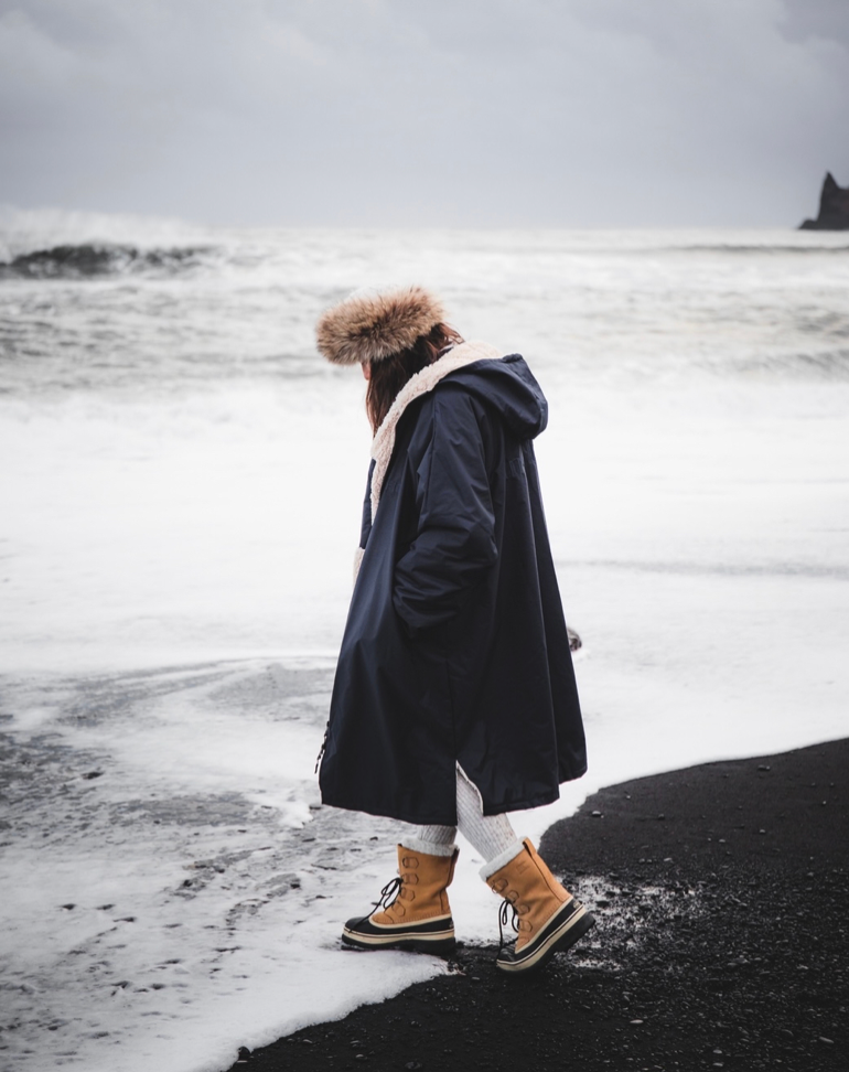 In.Flux Coat Robe Dark Navy