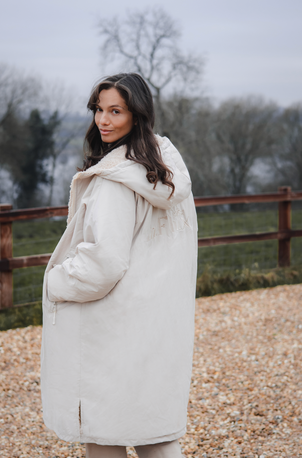 In.Flux Coat Robe Beige