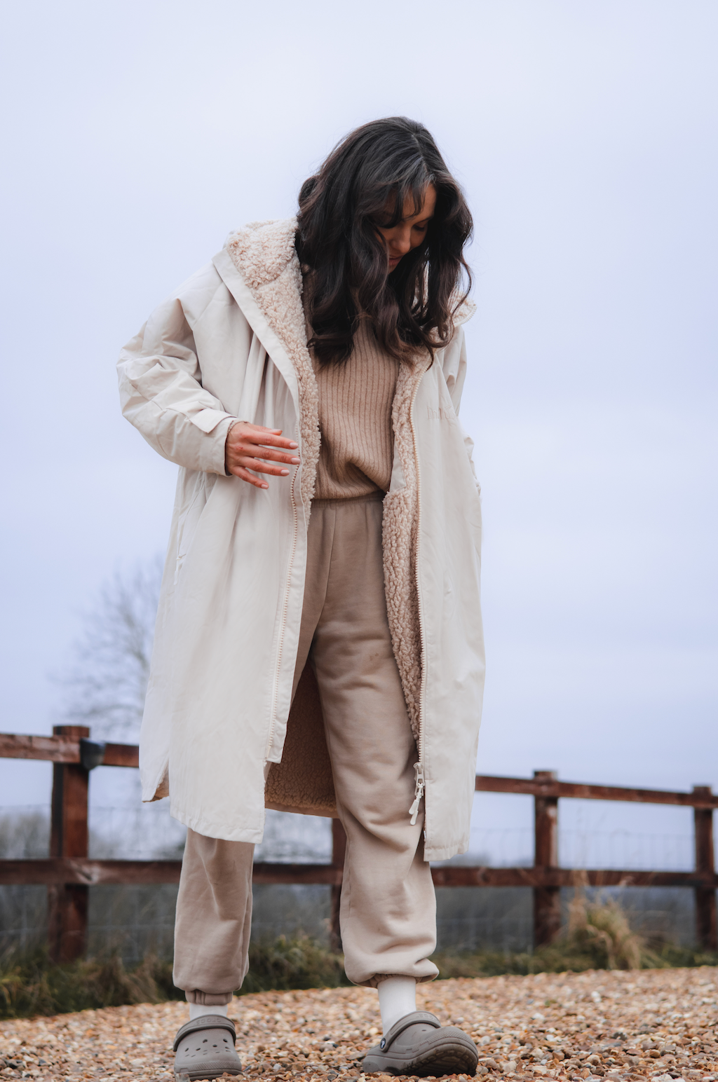 In.Flux Coat Robe Beige