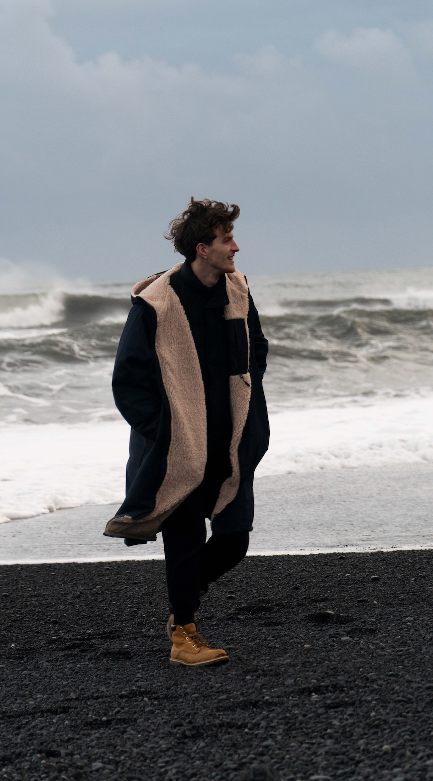 In.Flux Coat Robe Dark Navy