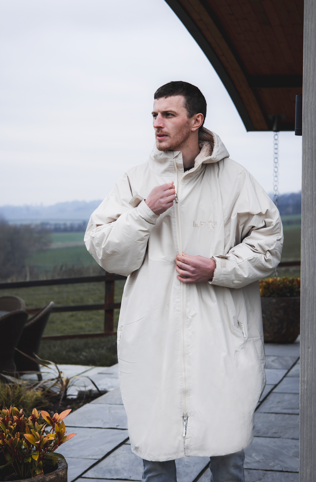 In.Flux Coat Robe Beige